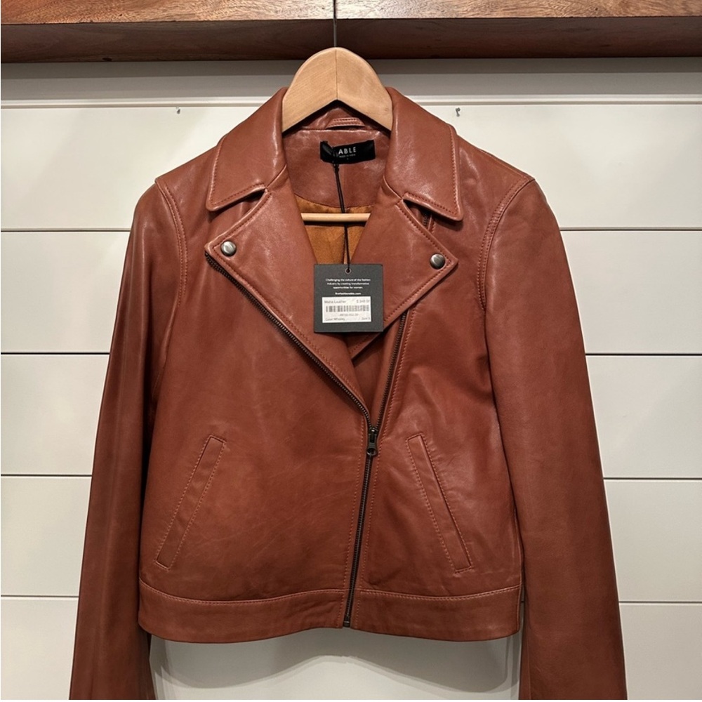 🤎ABLE Maha Leather Jacket ~ Whiskey ~ Small